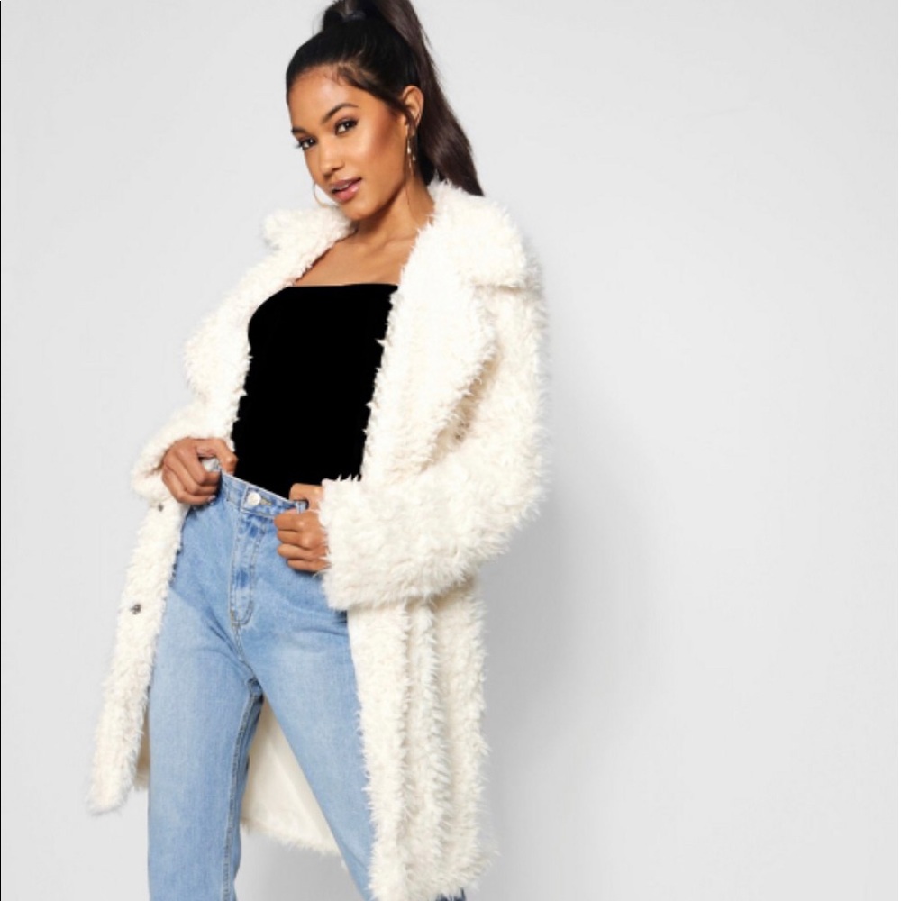 Faux fur coat